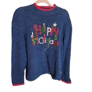 Vintage Blue Holiday Sweater